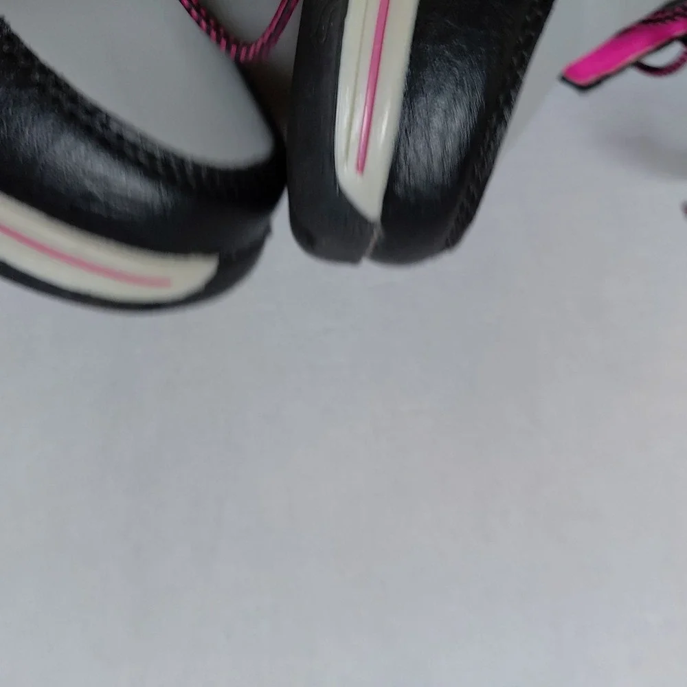 Totes Beaver Winter Snow Boots Girls Size 4 Black Pink Waterproof Lined EXC COND